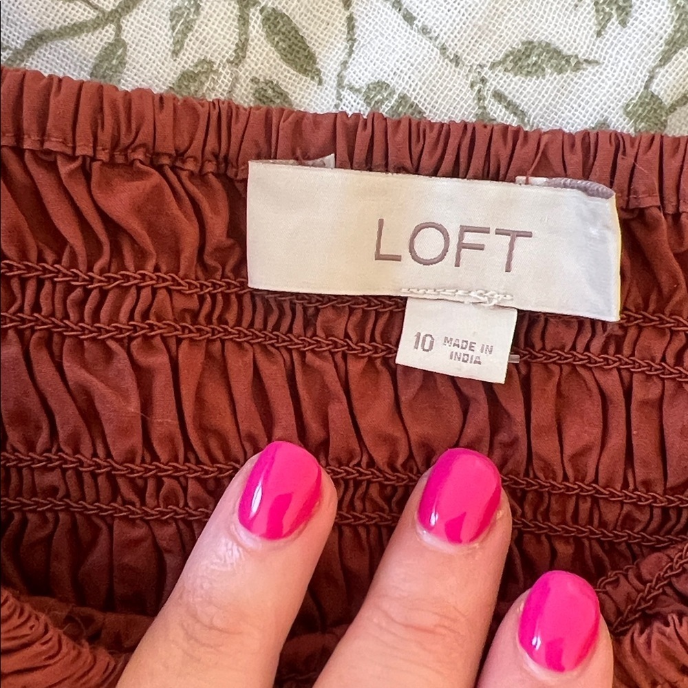 LOFT Rust Orange Fluttery Tank Top - Picture 5 of 5